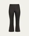 Vince Velvet-trim Pull-on Pants In Black In Black