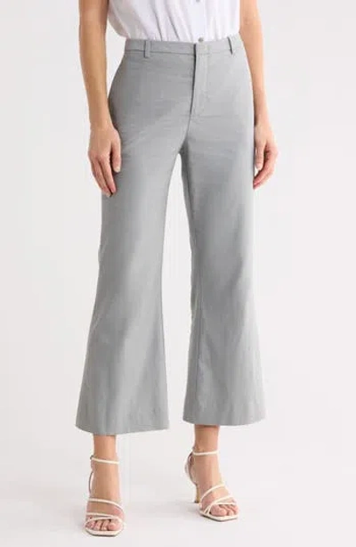 Vince Cropped Flare Leg Pants In Gray