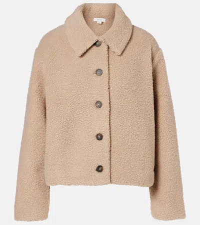 Vince Cropped Jacket In Neutral