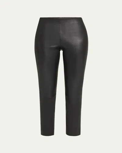Vince . Woman Pants Black Size 8 Lambskin