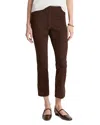 Vince Cropped Suede Pants In Brown