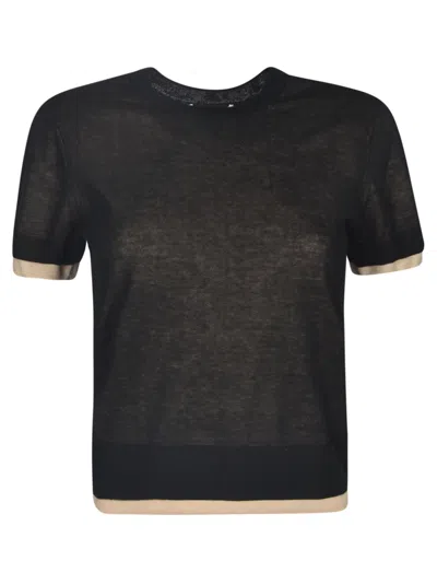 Vince Cropped T-shirt In Nero