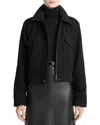 Vince Cropped Wool-blend Jacket In Black