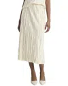 Vince Crushed Strip Bias Skirt In Beige