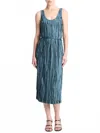 Vince Crushed Bias Stripe Sleeveless Midi Tank Dress In Multi