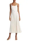 Vince Crinkled Midi Slip Dress In Multi