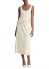 Vince Crushed Satin Bias Skirt In Pale Ivory