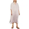 Vince Plus Crushed Band Collar Dress In Violetta