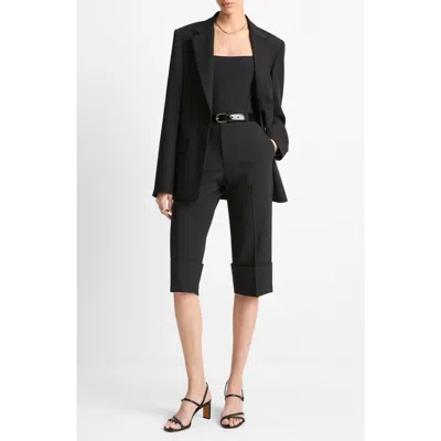 Vince Cuffed Hem Crop Pants In Black