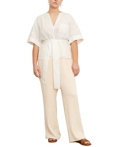 Vince Cuffed V-neck Blouse