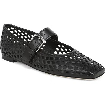 Vince Daniela Perforated Mary Jane Flat In Black