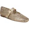 Vince Daniela Perforated Mary Jane Flat In Gold