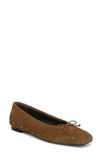 Vince Darla Studded Flat In Brown