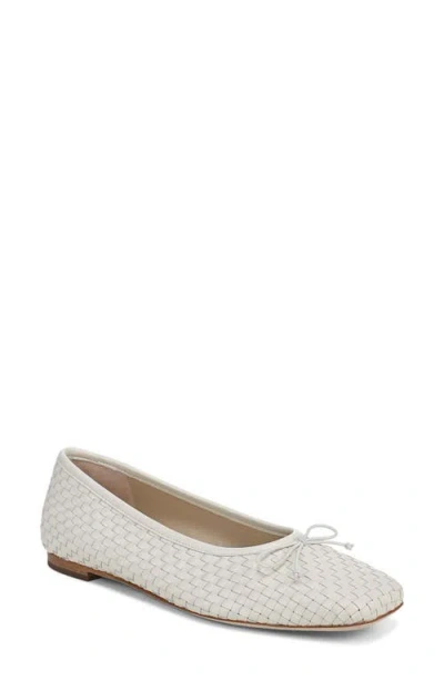 Vince Darla Woven Leather Ballerina Flats In Neutral
