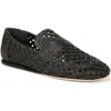 Vince Women's Davis Raffia Loafer Flats In Black