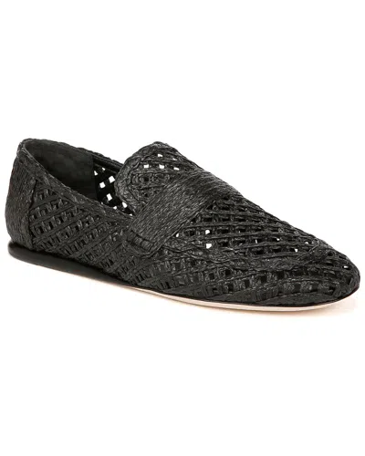 Vince Women's Davis Raffia Loafer Flats In Black