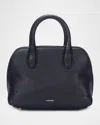 Vince Mini Delphine Pebble Leather Top Handle Bag In Black