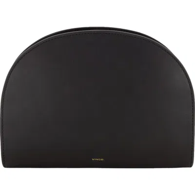 Vince Demma Leather Wallet On A Strap In Black
