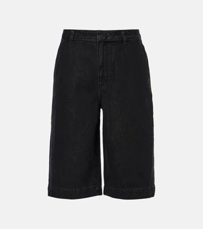 Vince Denim Bermuda Shorts In Black