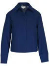 Vince Twill Jacket In Blue