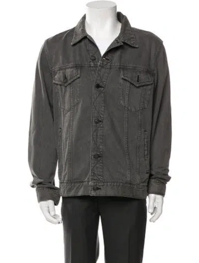Pre-owned Vince Denim Jacket In Grey