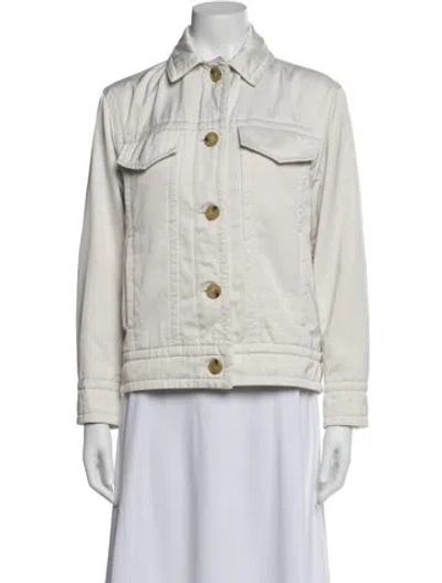 Pre-owned Vince Denim Jacket In White