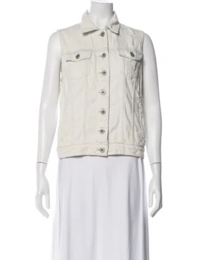 Pre-owned Vince Denim Jacket In White