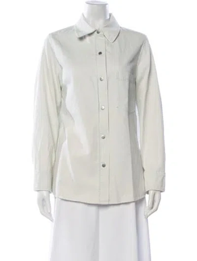 Pre-owned Vince Denim Jacket In White