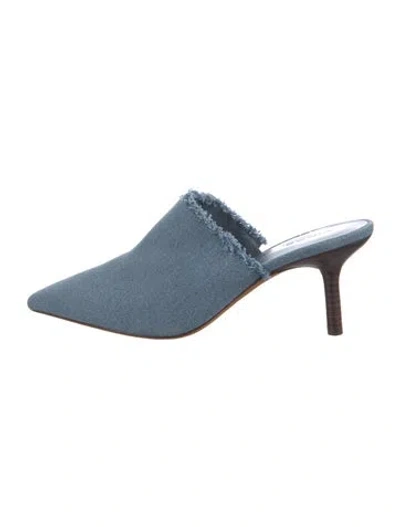 Pre-owned Vince Denim Mules In Blue