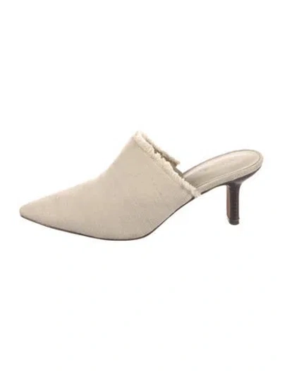 Pre-owned Vince Denim Mules In Neutral