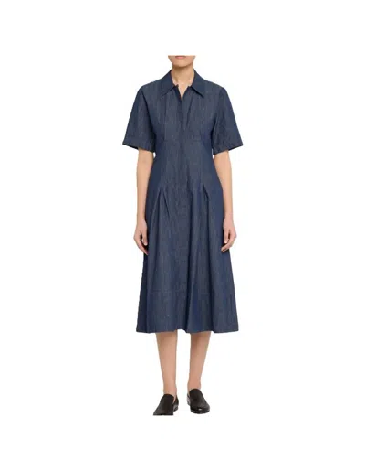 VINCE DENIM SHIRT DRESS IN DEEP INDIGO