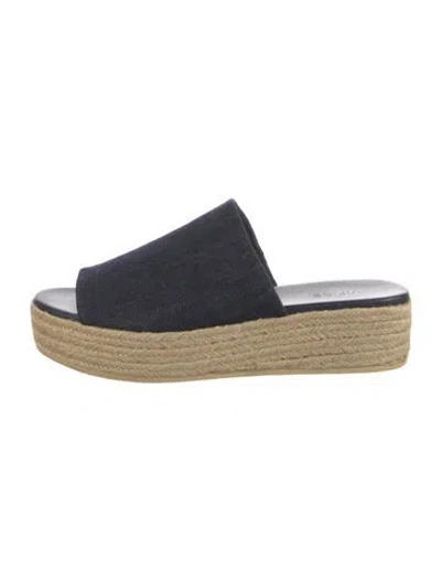 Pre-owned Vince Denim Slides In Blue
