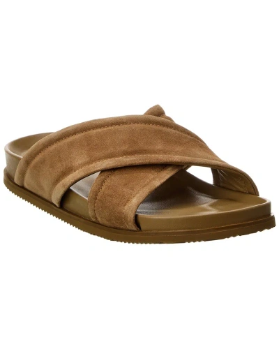 Vince Derek Suede Flip Flop In Brown