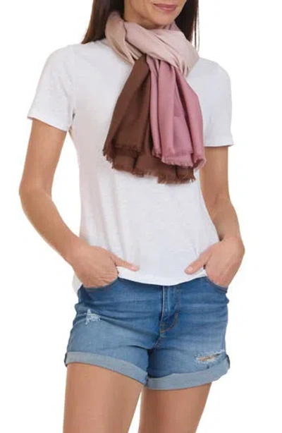 Vince Dip Dye Wool & Cashmere Scarf In Orange