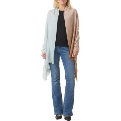 Vince Dip Dye Wool & Cashmere Wrap In Brown
