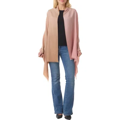 Vince Dip Dye Wool & Cashmere Wrap In Pink