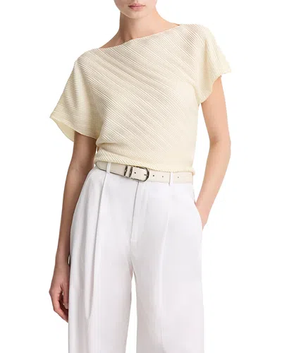 Vince Directional Pleated Top In Gray