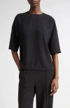 Vince Dolman Elbow Sleeve T-shirt In Black