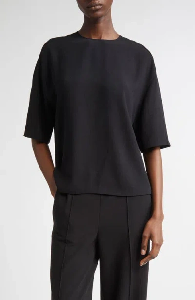Vince Dolman Elbow Sleeve T-shirt In Black