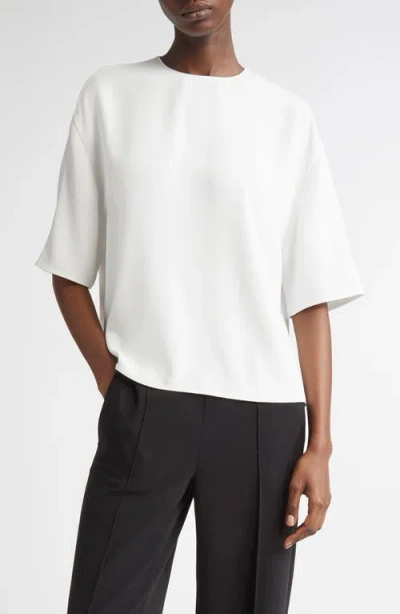 Vince Dolman Elbow Sleeve T-shirt In White