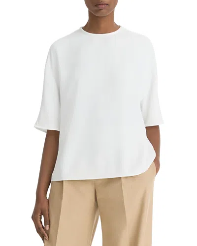 Vince Dolman Elbow Sleeve Tee In White