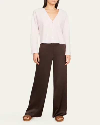 Vince Dolman-sleeve Cashmere Cardigan In Pink