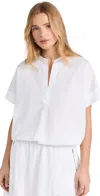 Vince Short Dolman-sleeve Pullover Top In Optic White