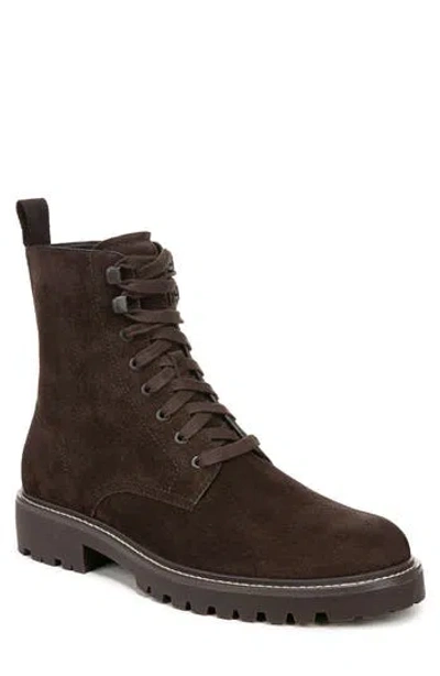 Vince Dominic Plain Toe Boot In Cocoa Brown