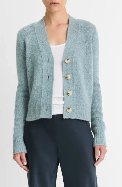 Vince Donegal Cashmere V-neck Cardigan In Capri Donegal
