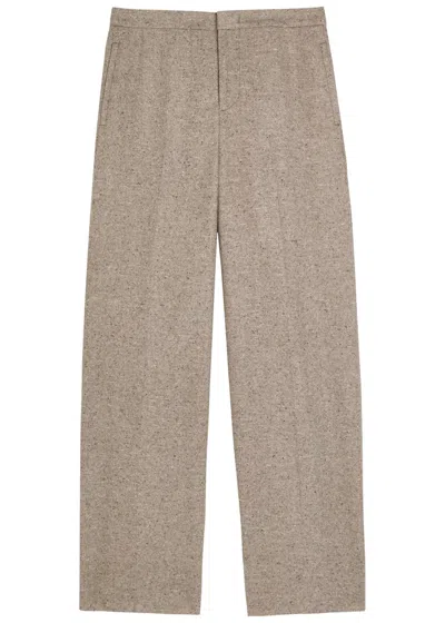 Vince Donegal Wide-leg Trousers In Brown