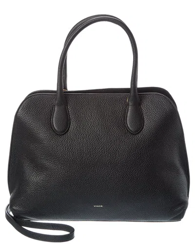 Vince Donna Medium Leather Satchel In Black