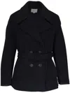 Vince Double-breasted Blazer In 黑色