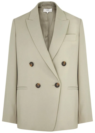 Vince Double-breasted Blazer In Off White