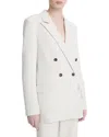 Vince Double Breasted Blazer In White